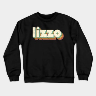 Retro Vintage Rainbow Lizzo Letters Distressed Style Crewneck Sweatshirt